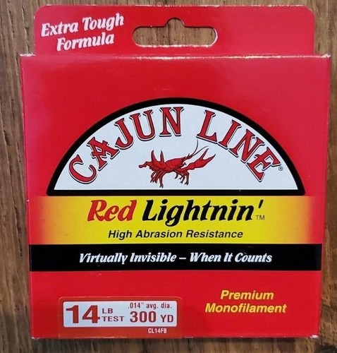 Red Mono Fishing Line 300yd Cajun Red Lightning Monofilament - Picture 11 of 13