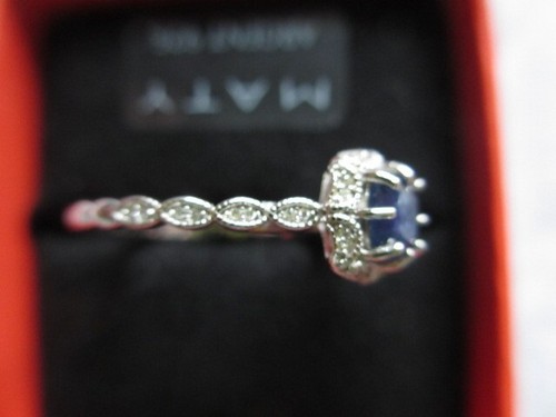 MATY SET MIT 2 SILBERRINGEN (925 Millionen) 1 SATZ SAPHIR UND BRILLANTEN NEU - Bild 8 von 14