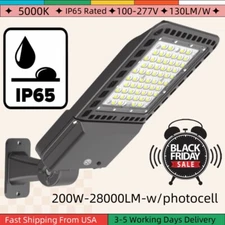 200W Outdoor LED Shoebox Area Light Commercial Parking Lot Street Lights Fixture