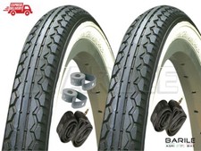 2 Copertone + 2 Camere + 2 Flap Bici Graziella 20 x 1.75 Bianco / Nero KENDA