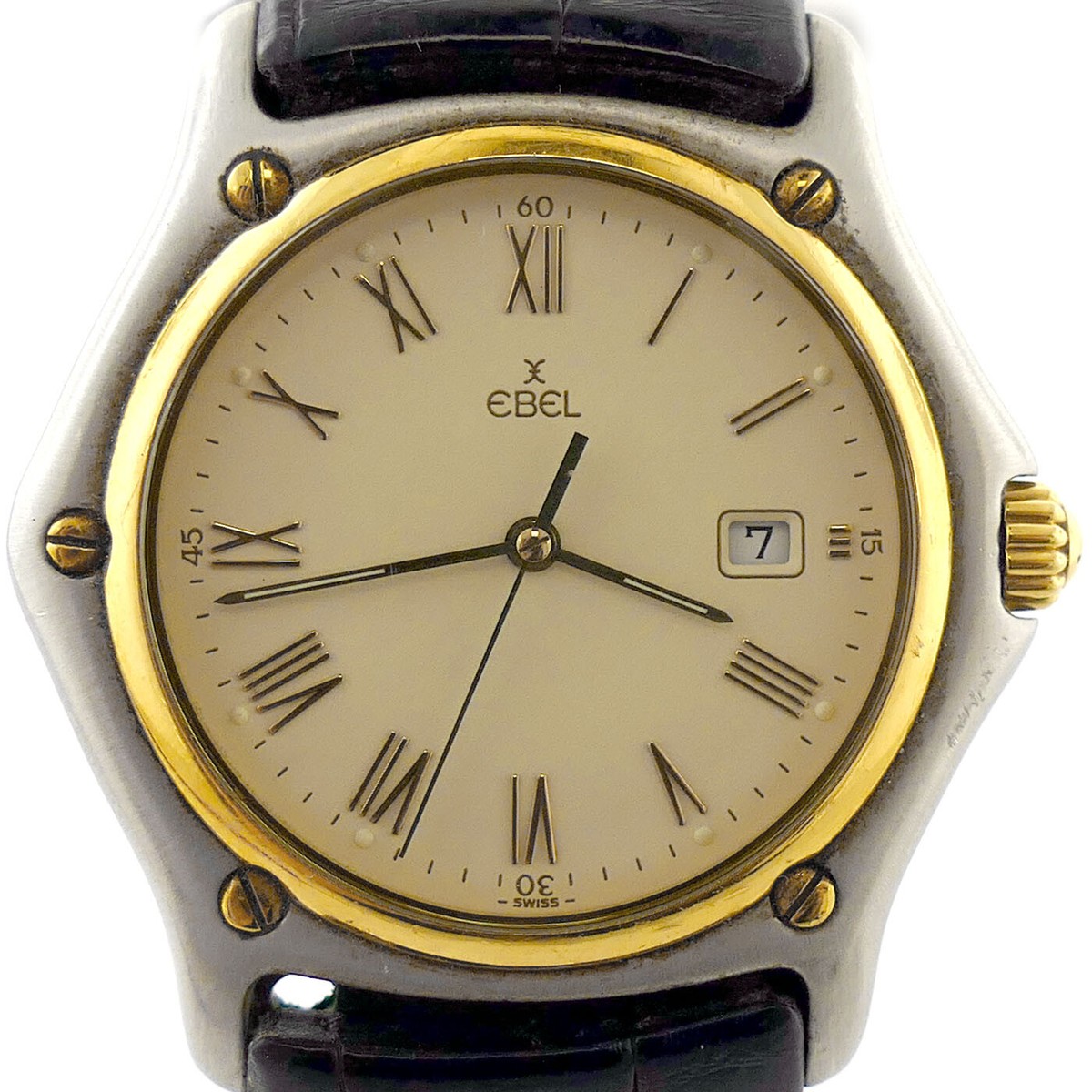 V*N様 ★EBEL 18K GOLD BEZEL 1911 腕時計 時計 送料 EBEL 1911 Quantieme Perpetual Calendar Chronograph gold 18KT