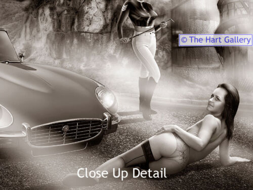 E-Type XK-E Jaguar Limited Edition Giclee Art Print Picture Ltd Edition 250 - Picture 2 of 3