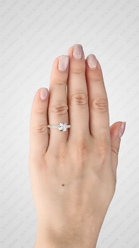 Diamond Ring IGI GIA Lab Grown 1.40 Ct Round Cut Fine 18k White Gold Wedding - Video 1 of 1