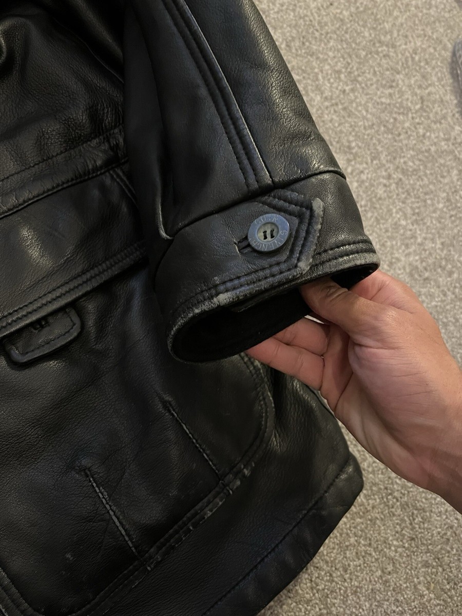 Vintage Givenchy Cuir Givenchy Paris Purfume Leather Jacket Black