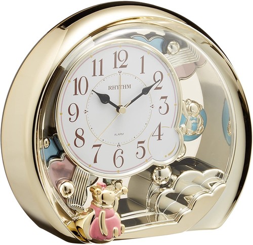 RHYTHM tabletop clock analog fantasy land 504SR electronic sound from Japan -New - Picture 2 of 10