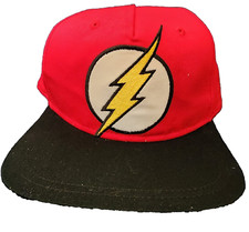 DC Comics Originals Flash Snapback Wide Black Flat Bill Youth OSFM