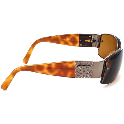 Chanel Sunglasses Frame Only 4117-B c.275/13 Brown Half Rim Italy