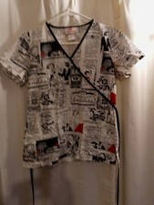 White Cross Women Scrub Top XS