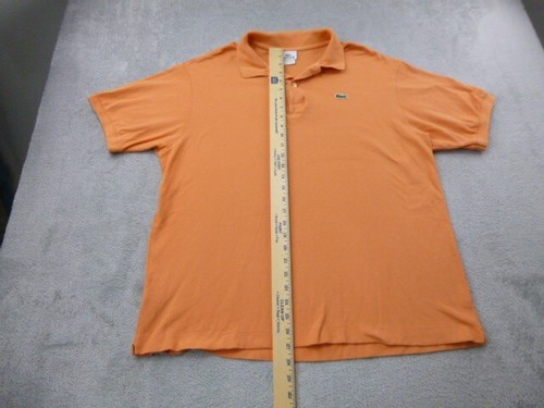 Lacoste Polo Shirt Mens Size 7 XXL Orange Short Sleeve Logo Preppy Casual - Picture 5 of 8