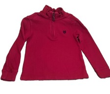Chaps Boys 4T Red Long Sleeve Rib Knit 1/4 Zip Front Pullover