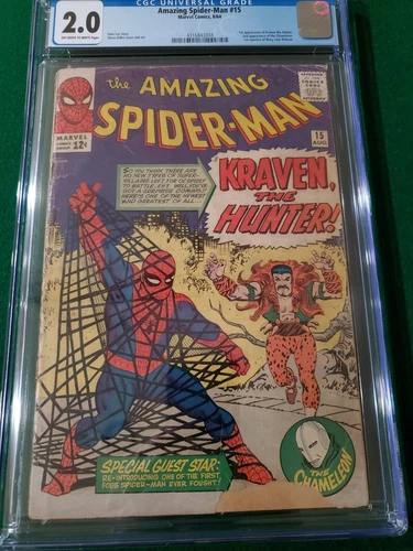 Amazing Spider-Man #15 CGC 2.0  First app of Kraven - 1st mention of MJ