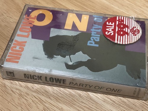 Vintage Sealed NICK LOWE Party of One - Music Audio Cassette OOP NOS - Picture 3 of 3