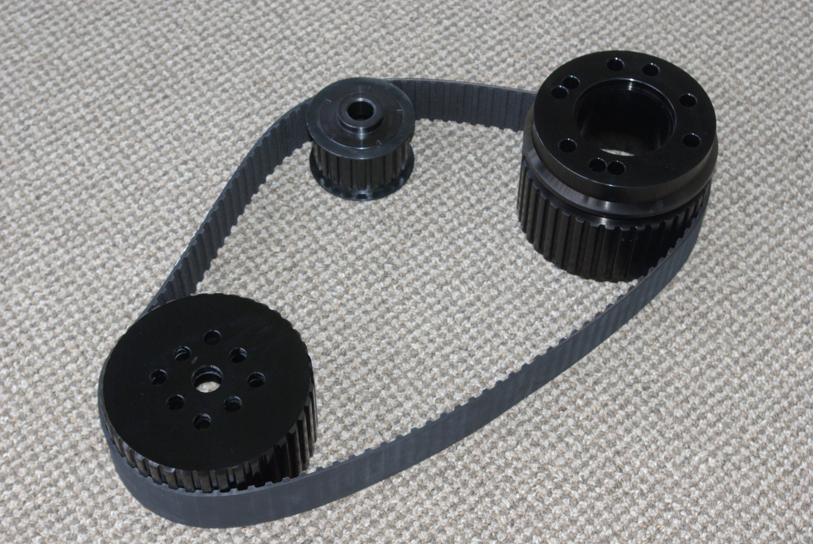 BLACK SMALL BLOCK CHEVY 283 305 327 350 400 GILMER BELT DRIVE PULLEY