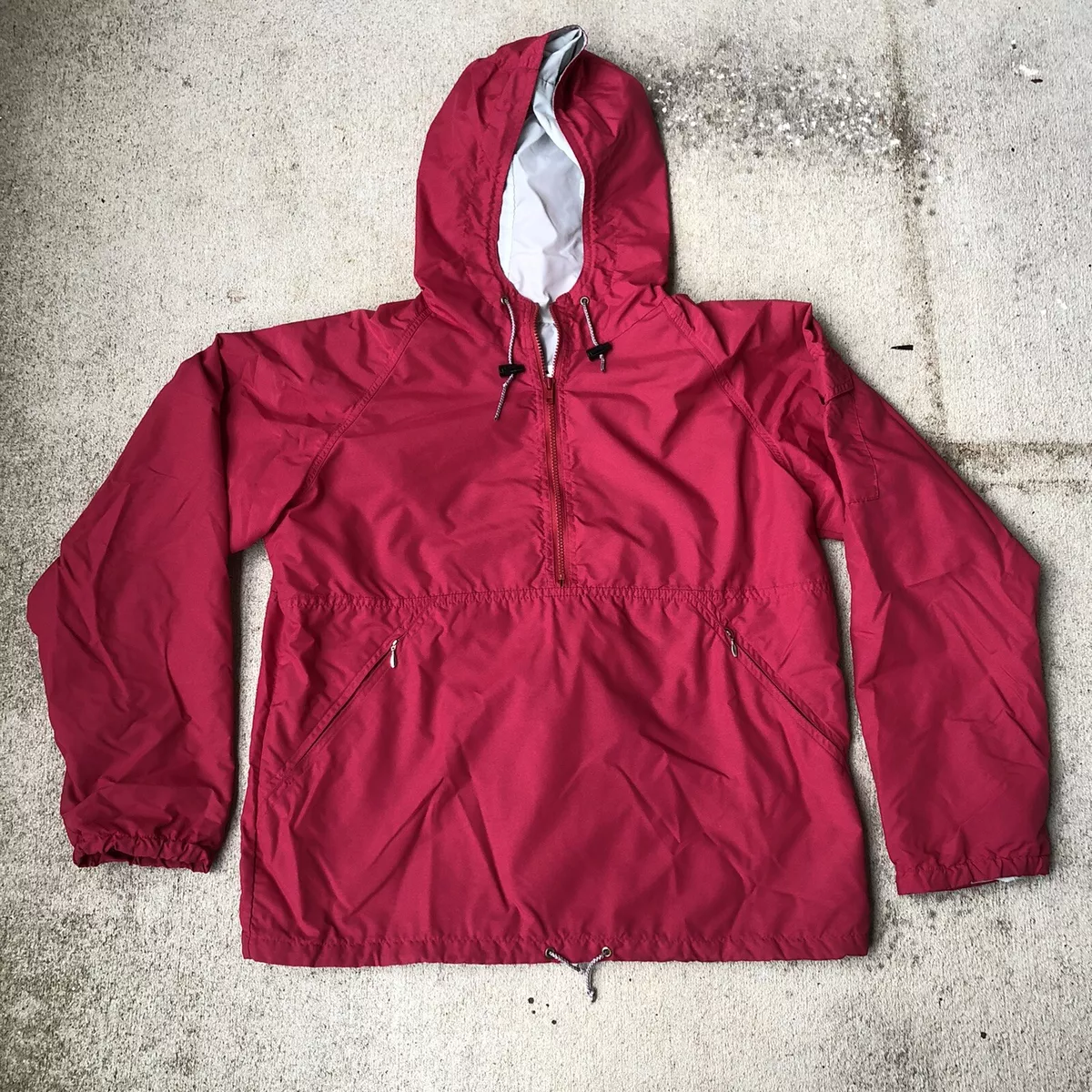 Vintage REI Half Zip Windbreaker Anorak Pullover Jacket Red Mens Size Medium