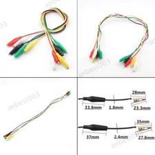 Alligator Clip Electric Battery Power Cord Sheath Clamp Jumper Wire Leads