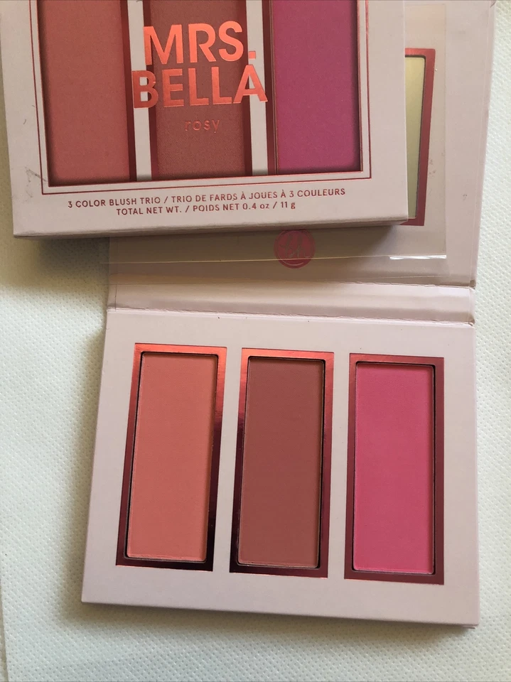 bh Cosmetics Mrs.Bella Rosy 3 Color Blush Trio 11g NIB - Image 3 of 4