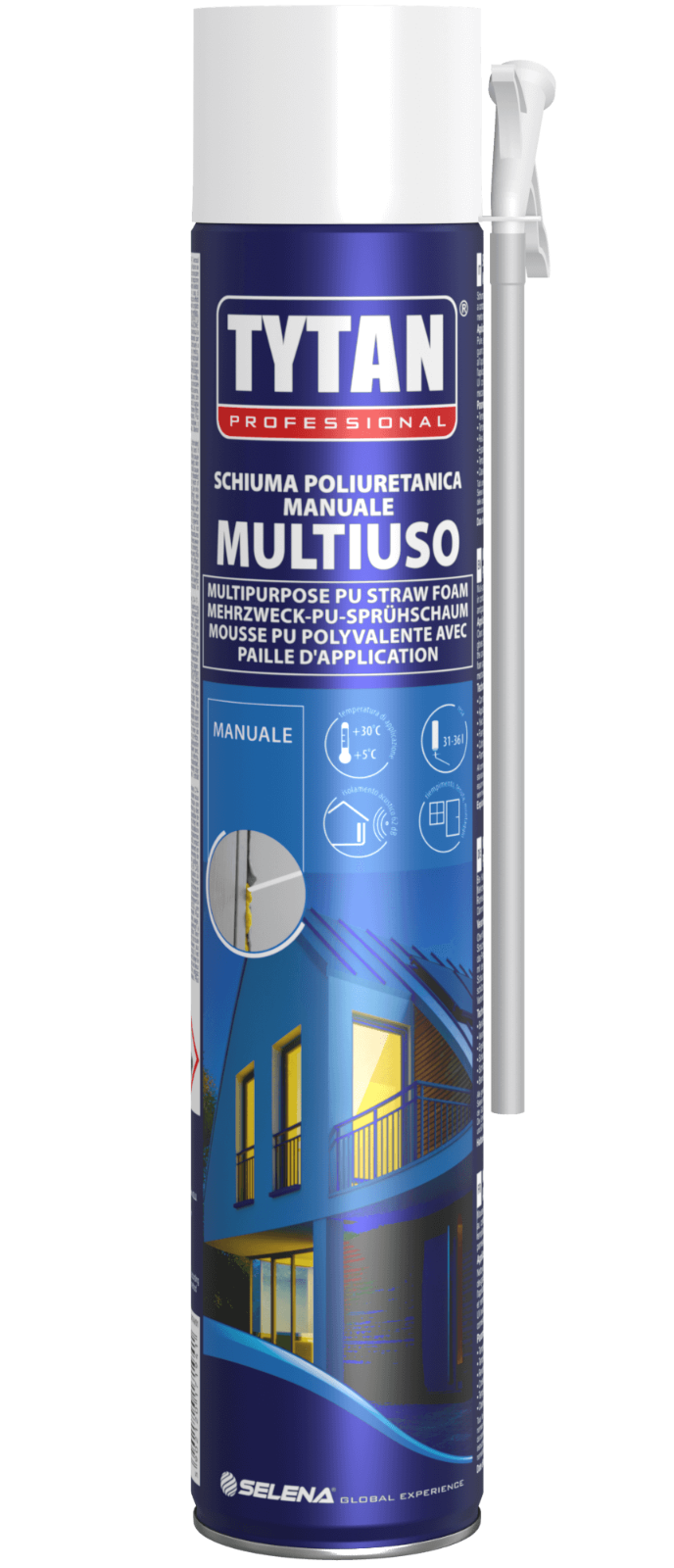 Schiuma poliuretanica manuale c/cannuccia 1.0 Tytan Selena ml.750 cartone 12 pz