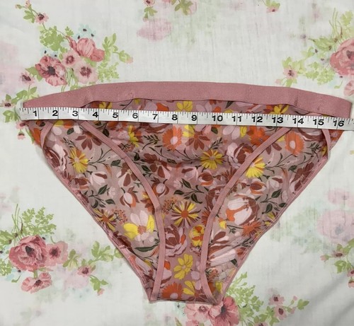 No Boundaries Mesh Panties Size XXL Multicolor Floral - Picture 7 of 12