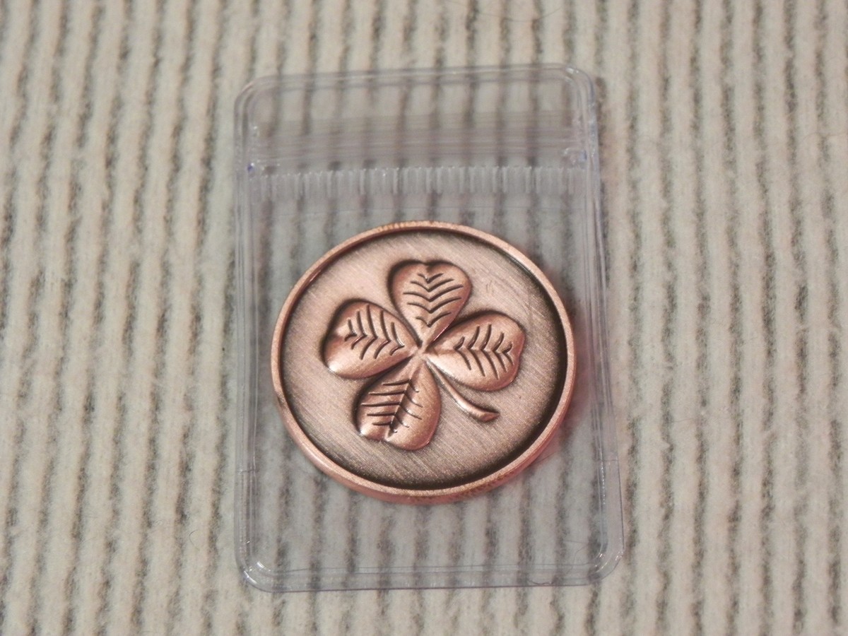 Lucky Coin Clover Four Leaf Shamrock Token God Be with You Pocket Piece  Irish | eBay
