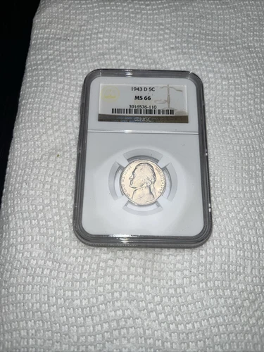 1943 D Jefferson Nickel MS66 NGC Certified