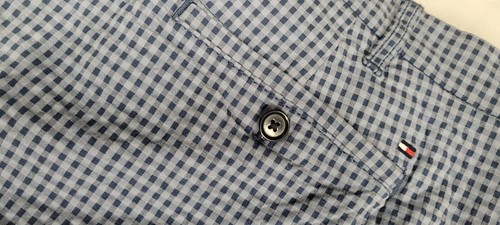 Pantalones cortos a cuadros Tommy Hilfiger hombre talla 38W azul NUEVOS CON ETIQUETAS NUEVOS - Imagen 9 de 11