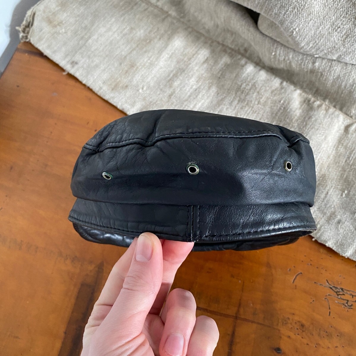 帽子 M HARLEY DAVIDSON 70s Leather Casket Harley-Davidson Leather