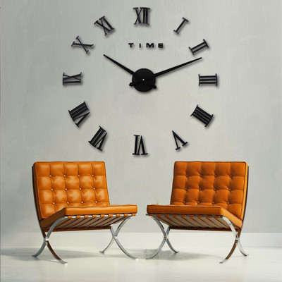 Wanduhr ORIGINAL MAX3 130 cm 3 D Uhr Selbst gestaltbare Do-it-yourself schwarz
