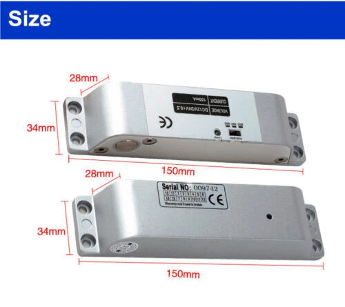 Fail Safe Electric Drop Bolt Lock for Door Access Control DC12V - Picture 14 of 14