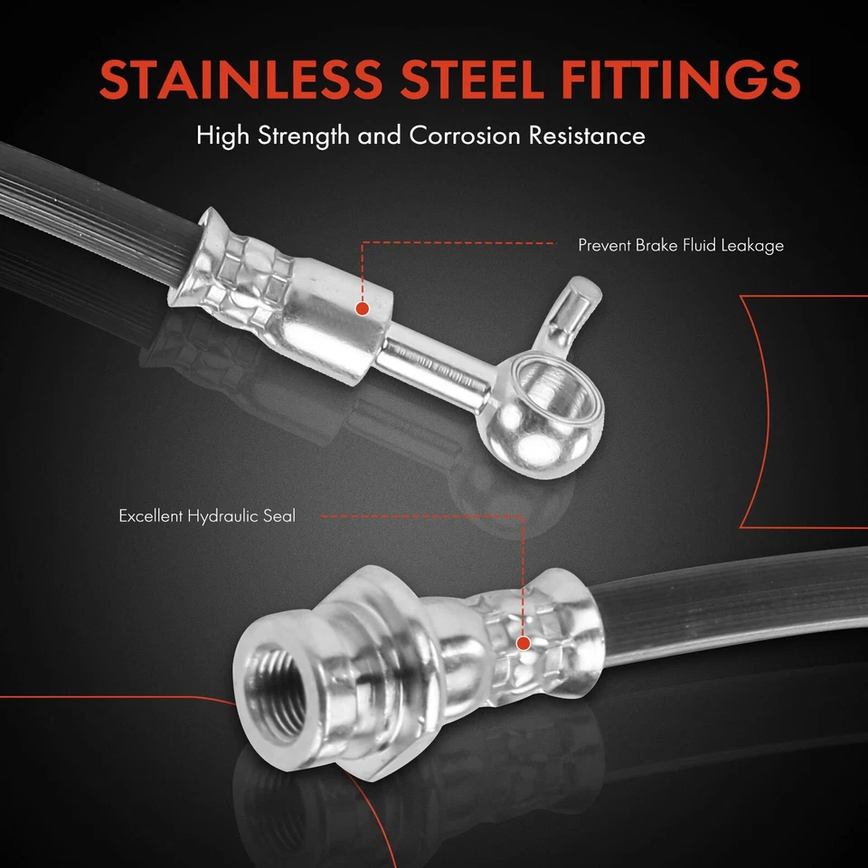 Manguera hidráulica de freno trasera A-Premium 2 piezas para Chevrolet Spark EV 2014 2015 2016 Foto 4 de 4