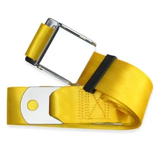 RetroBelt Yellow Aviation Lap Belt 75" No Hardware Safety Seatbelt Classic