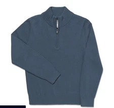 Quarter Zip Sweater Pullover Long Wharf Women's Jersey Stitch Size Small