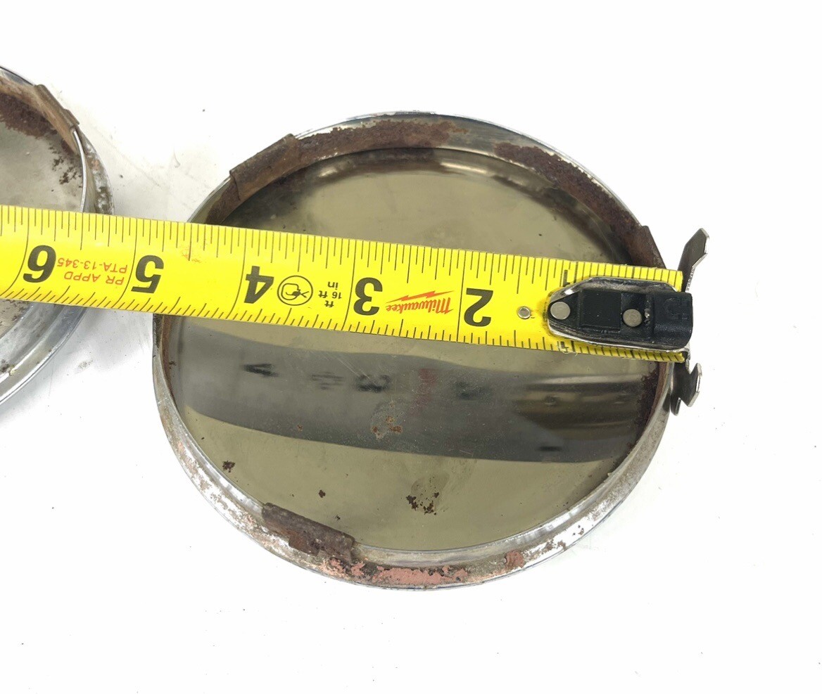 2 Front Wheel Chrome Hubcaps John Deere R70 R72 R92 RX63 RX73 RX75 RX95