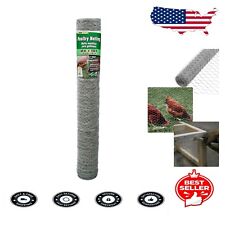 Durable 20 Gauge Galvanized Steel 48" Poultry Netting - 150