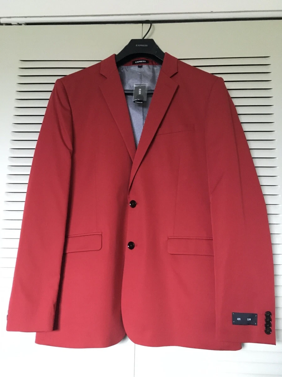 Express mens red best sale blazer