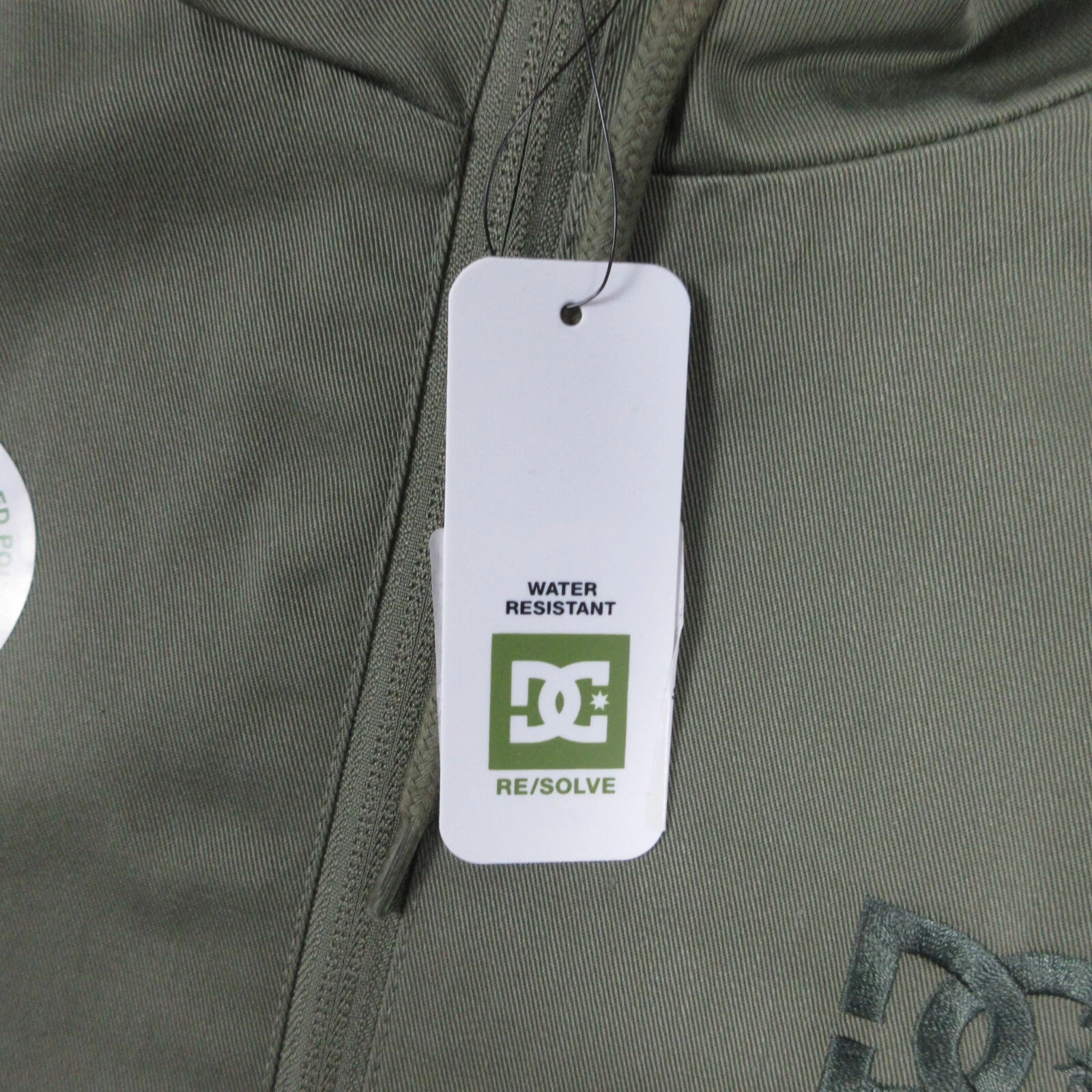 DC Jacket Mens Medium Green Solid Re/Solve Navigator Windbreaker Lightweight NWT - product detail image 4