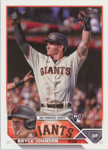 2023 Topps Series 2 #571 Bryce Johnson RC Rookie San Francisco Giants - Bild 1 von 2