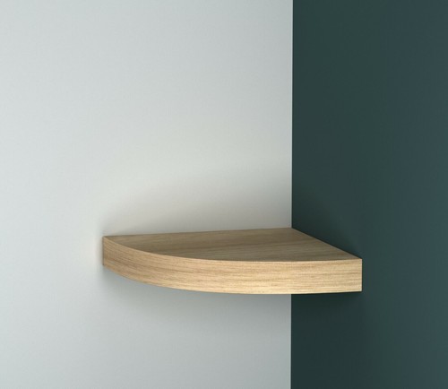 Étagère d'angle murale flottante en bois présentoir étagère MDF rangement livre - Photo 11/17