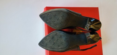 Adrienne Vittadini Av-Caleigh Shoes Black Leather 4" Slingback Heel Size7.5 - Picture 9 of 12