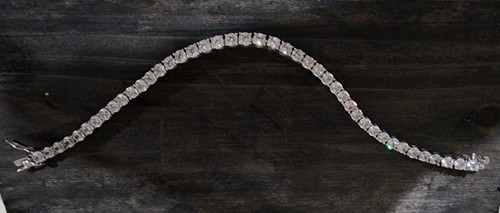  Round Cut Lab Created Diamond 14k White Gold Plated Women's Tennis Bracelet - Bild 7 von 9