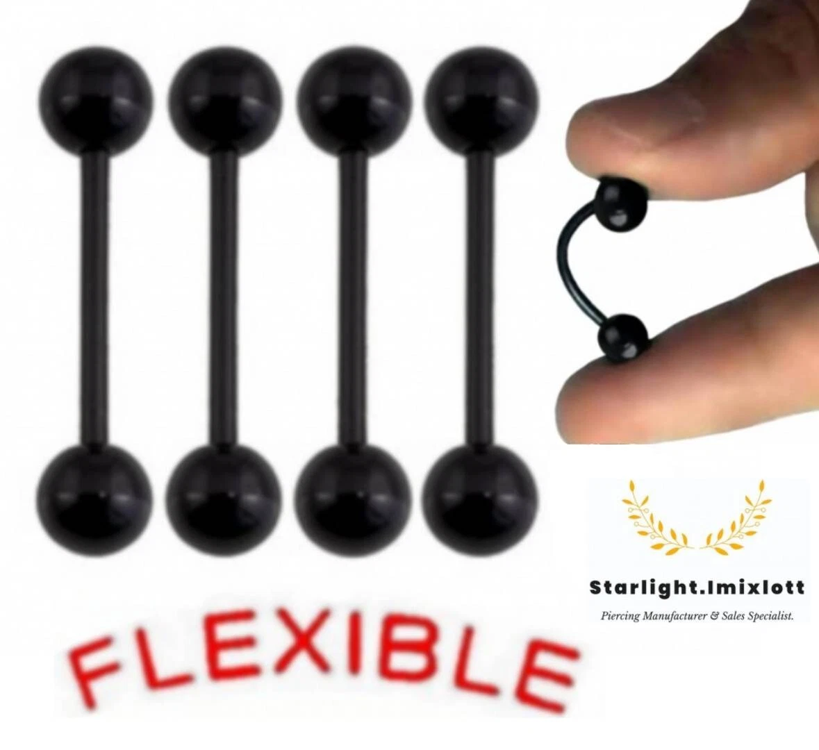 Black on sale tongue bar