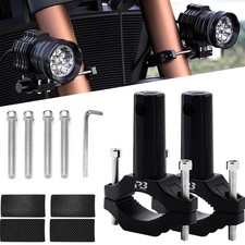 Universal Motorcycle Light Mounts - 2PCS Headlight UTV Whip Front Fork Lamp M...