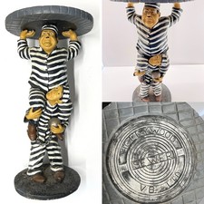 Vintage LAUREL AND HARDY 20” Tall Resin Sculpture Prison Figures Table L&H