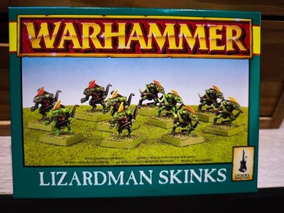 Warhammer Lizardmen Skinks Archer NIB 1996 OOP Boxed Games Workshop