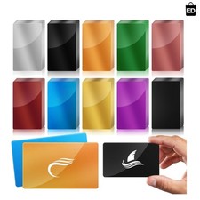 100 THICK 0.5mm Anodized Aluminum Business Card Blanks Metal Laser Engraving