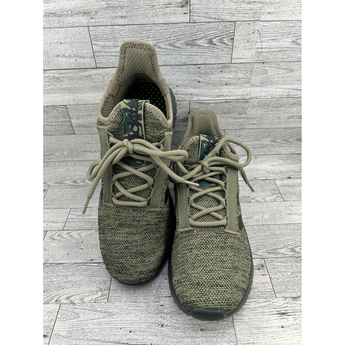 Adidas Cloudfoam Comfort Camo Running Shoes Olive Green  display picture 3