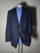 Vintage Palm Beach 42XL EXTRA LONG Hopsack Navy Blue sport coat Blazer Jacket