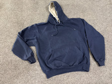 Champion Hoodie Mens Large Navy Blue Pullover Fleece Kangaroo Pocket