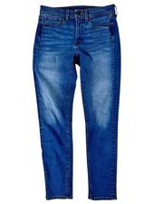 Spanx Blue Medium Wash 5-Pocket Ankle Skinny Denim Jeans Women's Size 28