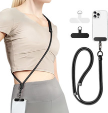 Crossbody Phone Lanyard, Anti-Theft Cell Phone Strap with 2 Tether Tab for Iphon