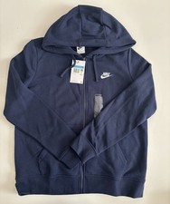 Nike Women  s Full Zip Hoodie Navy Blue Fleece Jacket Size M NWT